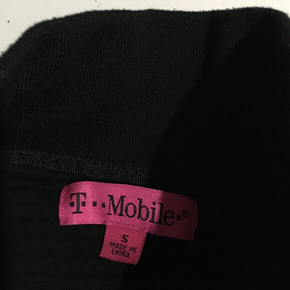 T-Mobile Jacket Mens Small Black Full Zip Employee Ribbed Sweatshirt - Picture 4 of 8
